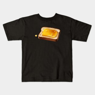 Honey Bee Coffee Kawaii Yummy Vintage Retro Beekeeper Bread Sandwich Toast Kids T-Shirt